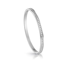 Load image into Gallery viewer, GUESS Silver Plated Crystal Pave Bangle