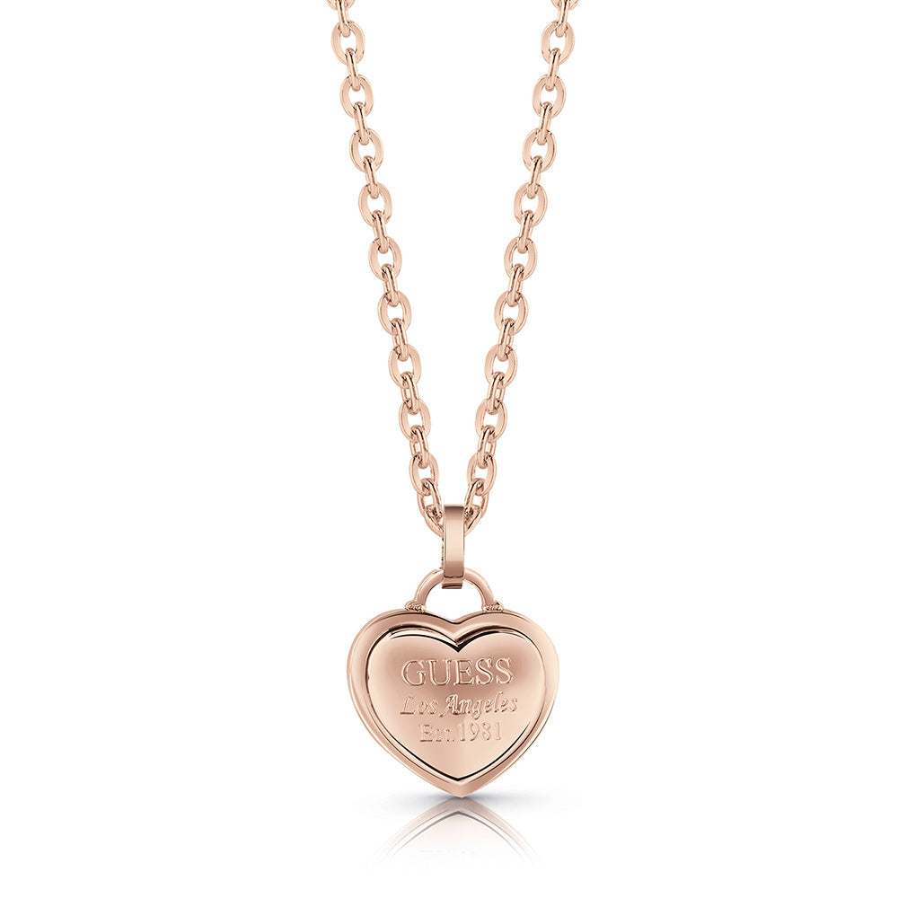 GUESS 45cm Rose Plated Small Heart Chain