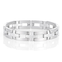 Load image into Gallery viewer, Stainless Steel Cross Patterned Gents Bracelet