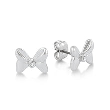 Load image into Gallery viewer, Disney Minnie Mouse Crystal Bow Stud Earrings