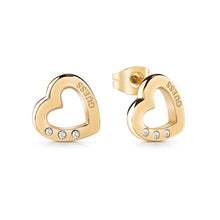 Load image into Gallery viewer, GUESS Gold Plated Heart Stud Earrings