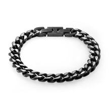 Load image into Gallery viewer, Stainless Steel Reversible Black/SteelCurb Bracelet