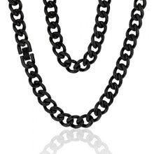 Load image into Gallery viewer, 55cm Stainless Steel Reversible Black/Steel Curb Chain