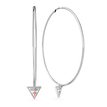 Load image into Gallery viewer, GUESS 80mm Hoop Triangle Charm Earrings