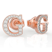 Load image into Gallery viewer, GUESS G Round Pave Stud Earrings