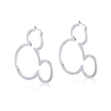 Load image into Gallery viewer, DISNEY Mickey Mouse Silhouette Hoop Earrings