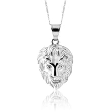 Load image into Gallery viewer, Stainless Steel Crystal Set Lion Pendant
