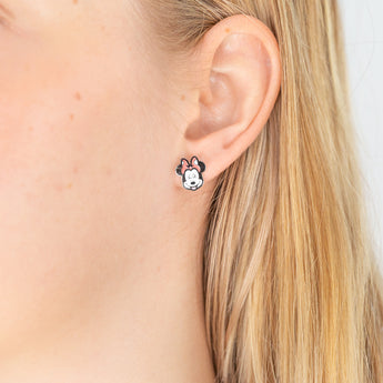 Couture Kingdom Disney Stainless Steel 11mm Animated Minnie Mouse Stud Earrings