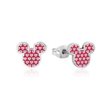 Couture Kingdom Disney Stainless Steel 11mm Minnie Mouse Pink Heart Stud Earrings