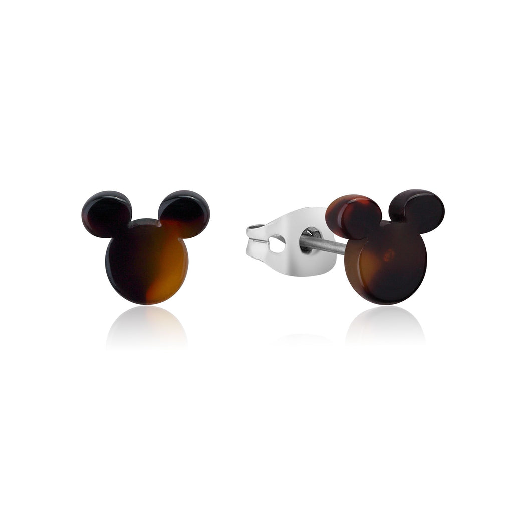 DISNEY Stainless Steel 9mm Tortoise Shell Stud Earrings