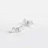 GUESS Script Stud Earrings SST