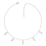 GUESS 15-17" Letters Charm Chain SST