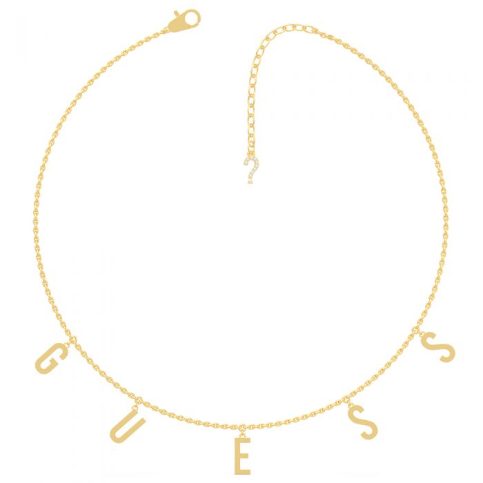 GUESS 15-17" Letters Charm Chain SST+GP