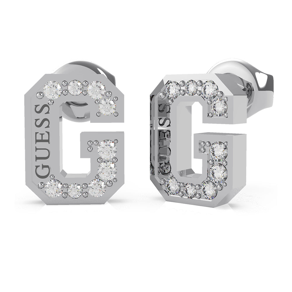 GUESS Pave G Logo Stud Earrings SST