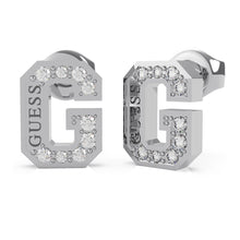 Load image into Gallery viewer, GUESS Pave G Logo Stud Earrings SST