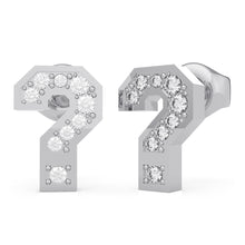 Load image into Gallery viewer, GUESS Pave ? Bold Stud Earrings SST