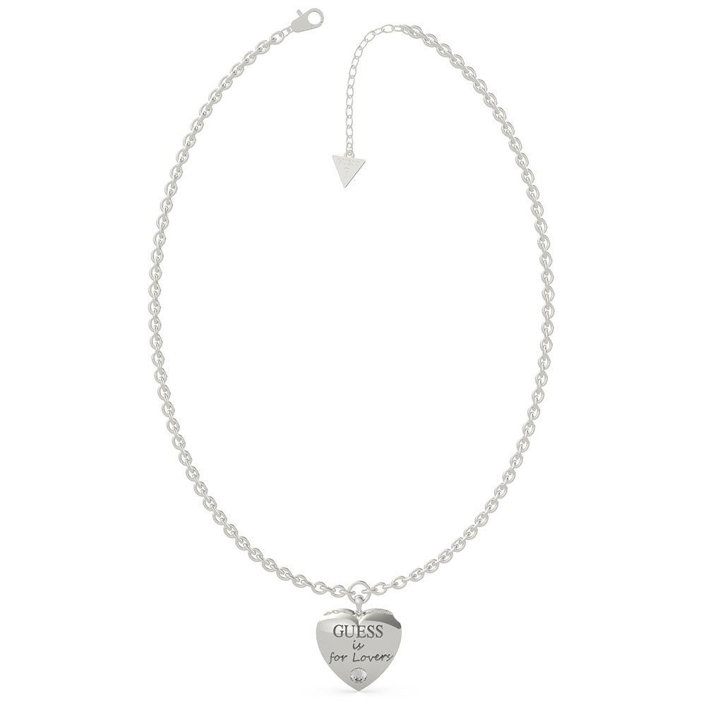 GUESS Stainless Steel 16-18" Bold Heart Chain