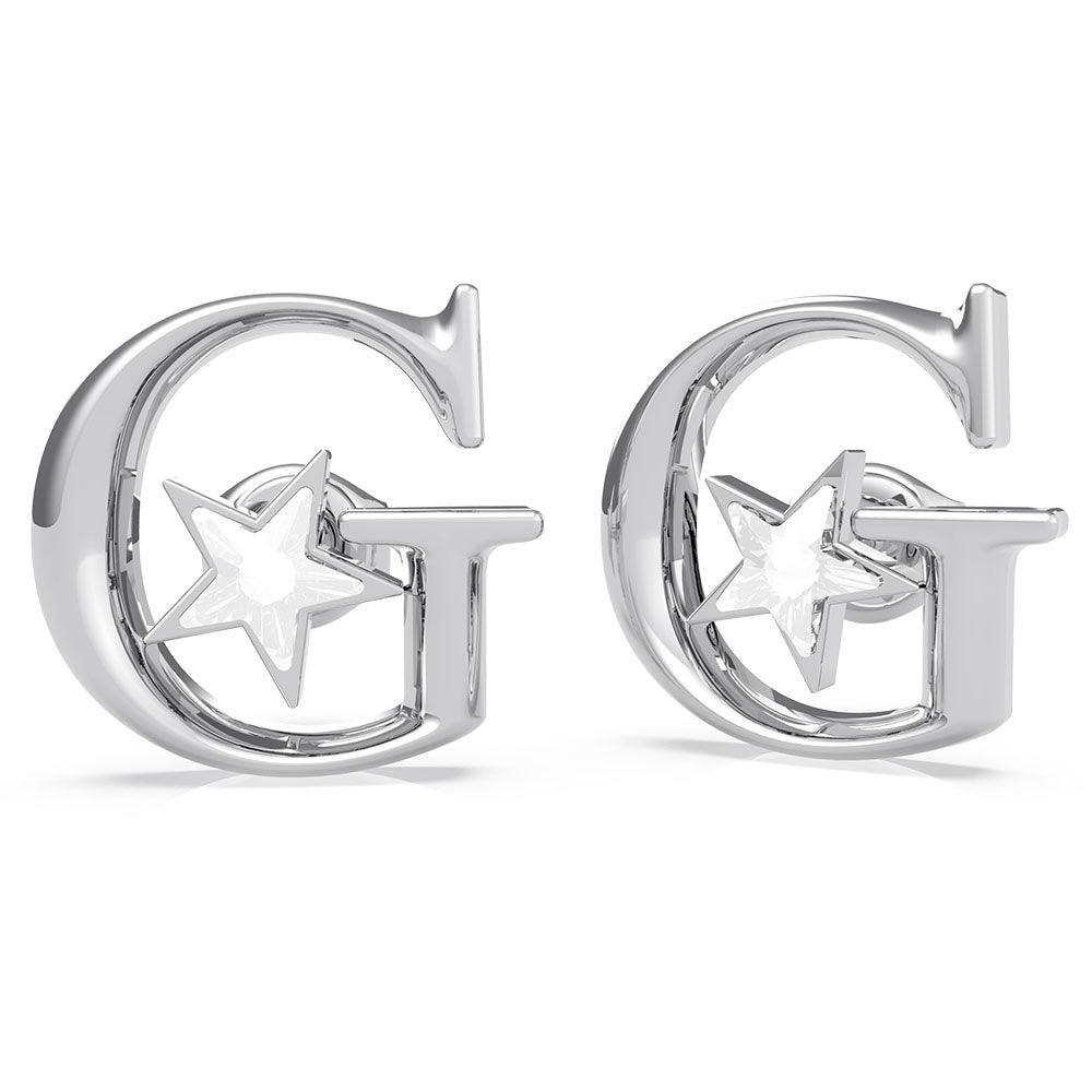 GUESS Stainless Steel 15mm G Logo Star Stud Earrigs