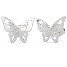 Load image into Gallery viewer, GUESS Stainless Steel Overlapped Butterfly Stud Earring