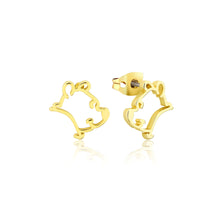 Load image into Gallery viewer, Disney Gold Plated Winnie The Pooh Open 13mm Stud Earrings