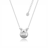 Disney White Gold Plated Winnie The Pooh Pendant On 45+7cm Chain