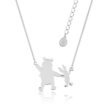 Load image into Gallery viewer, Disney White Gold Plated Winnie The Pooh+Piglet Pendant On 45+7cm Chain