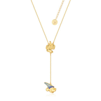 Couture Kingdom Disney Fantasia Gold Plated Sorcerer's Apprentice Mickey Lariat Pendant on Chain