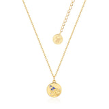 Disney Fantasia Gold Plated Sorcerer's Mickey Reversible Medallion Pendant on Chain
