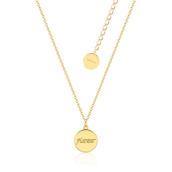 Disney Fantasia Gold Plated Sorcerer's Mickey Reversible Medallion Pendant on Chain