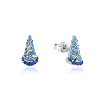 Couture Kingdom Disney Fantasia White Gold Plated Sorcerer's Hat 10mm Stud Earrings