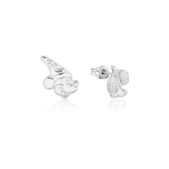 Couture Kingdom Disney Fantasia White Gold Plated Sorcerer's Mickey Mix Match 15mm Stud Earrings