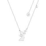 Couture Kingdom Disney Fantasia White Gold Plated Mickey Reach For The Stars Pendant On Chain