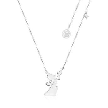 Couture Kingdom Disney Fantasia White Gold Plated Mickey Reach For The Stars Pendant On Chain