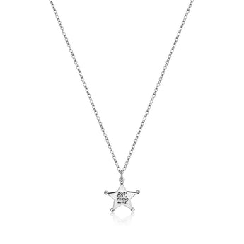 Couture Kingdom Disney Pixar Toy Story White Gold Plated Sheriff Woody Pendant On Chain