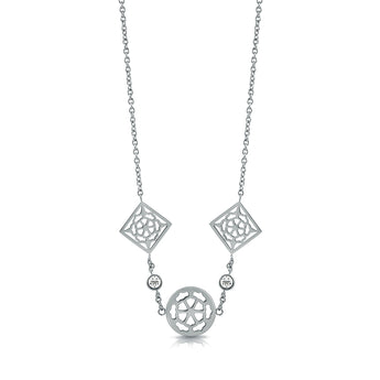 Guess Stainless Steel 15-17" Single Chain Peony Chain