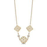 Guess Gold Plated Stainless Steel 15-17"Single Chain Peony Chain