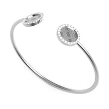 Load image into Gallery viewer, Guess Stainless Steel 4G Coin &amp; Crystals Flexi Bangle