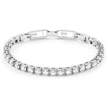 Load image into Gallery viewer, Guess Stainless Steel Tennis Clear CZ G Buckle Bracelet