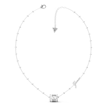 Guess Stainless Steel 16-18" 4G Crystals Sides Band Chain