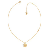 Guess Gold Plated Stainless Steel 16-18"Single And Turning Coin Chain