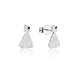 Couture Kingdom Disney Princess Rhodium Plated Beauty & The Beast Belle 12mm Stud Earrings