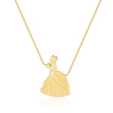 Disney Princess And The Frog Gold Plated Tiana Pendant on 40cm Chain