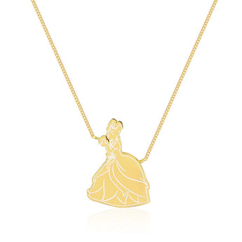Disney Princess And The Frog Gold Plated Tiana Pendant on 40cm Chain