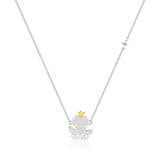Disney Princess And The Frog  Rhodium Plated Prince Naveen Pendant on 40cm Chain