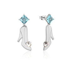 Load image into Gallery viewer, Disney Princess Cindrella White Gold Plated Crystal Slipper Drop Earrings