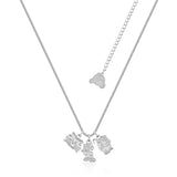 Couture Kingdom Disney Princess Cinderella White GP Trio Jaq Gus+Lucifer Pendant on 45+7cm Chain