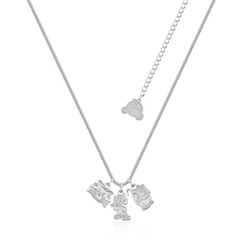 Couture Kingdom Disney Princess Cinderella White GP Trio Jaq Gus+Lucifer Pendant on 45+7cm Chain
