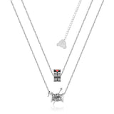 Couture Kingdom Disney Princess Cinderella White GP Cinderelly Double Layer Pendant on 40+45cm Chain