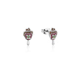 StreetsBubble O'Bill White Gold Plated Stainless Steel Crystal Stud Earrings