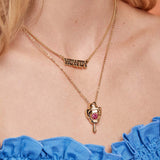 StreetsBubble O'Bill Gold Plated Crystal Nose Pendant On 45+7cm Chain